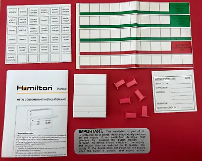 Hamilton Consumer Unit Labels - Brand New • £6.95