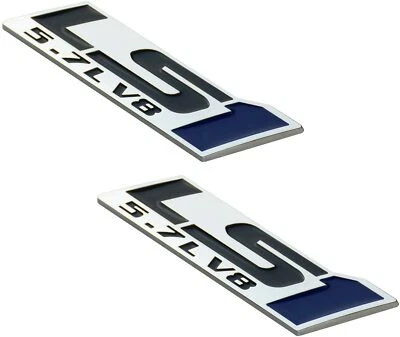 $12.99 • Buy 2 X LS1/5.7L/V8 Bumper/Trunk/Engine/Hood Red Sticker Decal Emblem Badge