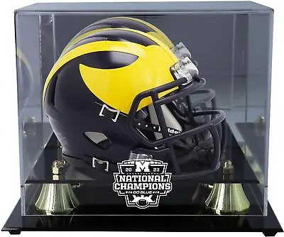 Wolverines 2023 College Football National Champions Mini Helmet Display Case • $49.99
