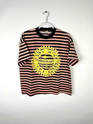 Vintage Pacific Crew Striped Multi Color T Shirt Surfing Tee XL Orange • $18.99