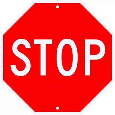 STOP SIGN NEW REFLECTIVE METAL - FOR REAL USE - Municipal/DOT Approved 30 X 30 • $67.99