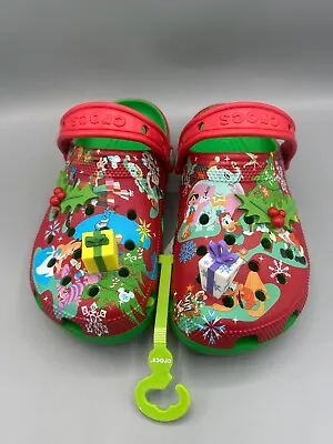 Disney Parks 2023 Christmas Crocs Holiday Presents Mickey & Friends Clogs M5/W7 • $64.49