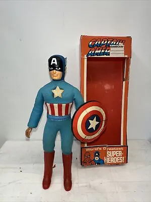 WGSH Captain America Shield Mego 8” Action Figure Complete Original Box 1972 T2 • $169.95