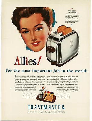 1941 Toastmaster Toaster Art Vintage Print Ad • $8.95