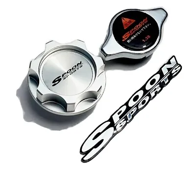 Radiator Cap + Oil Cap Silver For Honda & Acura Spoon Sports Civic S2000 Si Jdm • $36.99