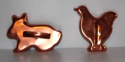 1960s Mirro Copper Aluminum Easter Bunny Vintage Rabbit Chicken Cookie Cutter • $9.74