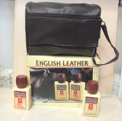 English Leather Cologne 3.4 Oz Moisturizing After Shave 3.1 Oz & Travel Bag • $24