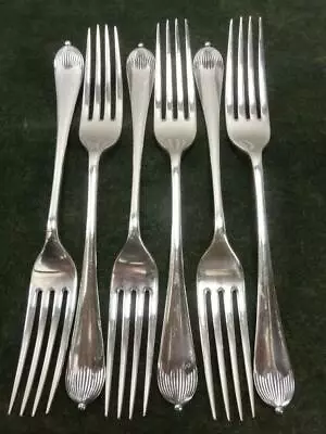 6 Vintage Daniel & Arter Dinner Or Table Forks Silver Plated • £16.99