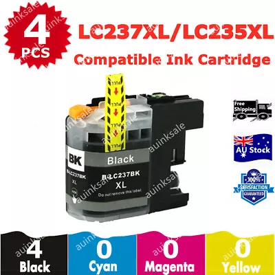 4X Compatible Ink Cartridge LC237XL Black For Brother MFC-J4620DW DCP-J4120DW • $16.90