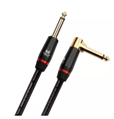 Monster Prolink Bass Series Right-Angle 1/4  To Straight 1/4  Cable Guitar 21FT • $32.95