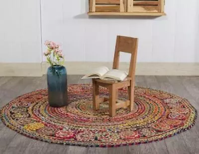 Rug Natural Handmade Space Cotton Rug Round Room Area Carpet Floor Mats Rug • $25.14