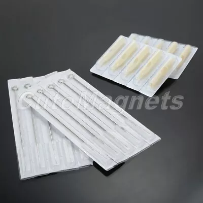 100Pcs Mixed Sterile Disposable Tattoo Needles Nozzle Tips Tube Machine Supply • £13.67