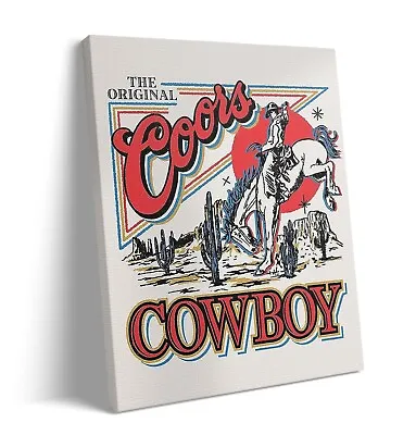Poster Master Vintage Poster Retro Western Print Cowboy Funky Wild Canvas Decor • $29.99