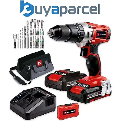 Einhell TE-CD Cordless Combi Drill PXC 18v Metal Chuck 2 X Batteries + Bit Set • £59.99