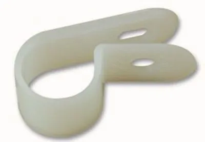 £1.59 • Buy White Natural Plastic Nylon P Clips - Conduit Tubing Sleeve Cable Clamp Wire