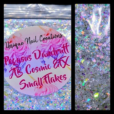 AB Cosmic EFX Flakes~PEGASUS DANDRUFF~Nail Art•Acrylic•Gel•Face•Festival•Crafts • $3.37