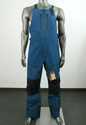 Mens Small The North Face Ceptor Dryvent Waterproof Shell Ski Bibs Pants - Blue • $149.95