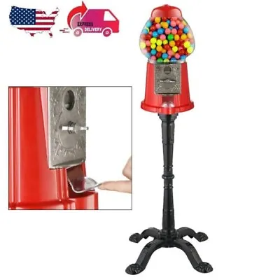 $57.67 • Buy 15  Vintage Candy Gumball Machine Bank W/Stand Dispenses Gumballs Cast Metal