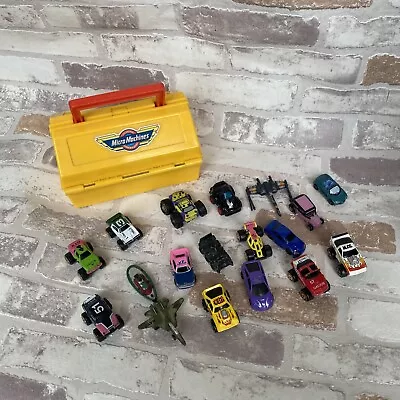 Vintage Galoob Micro Machines Speed Shop 1990 Yellow Tool Box W/ Cars • £22.99