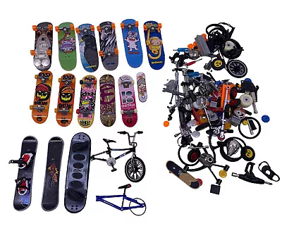 Mixed Mini Sports Parts Skateboard Bike Lot Tech Deck Circuit Board Tools Wheels • $29.99