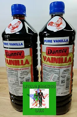 Two (2) Danncy Dark Pure Mexican Vanilla Extract From Mexico 33.8 Oz Each 2⚡🚚 • $15