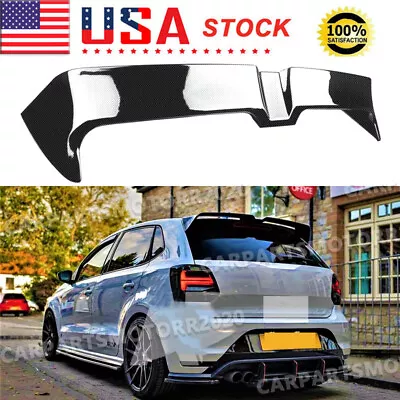 For VW Polo MK5 6R 6C GTI R Oettinger Style CarbonLook Rear Boot Spoiler 2011-18 • $82.99