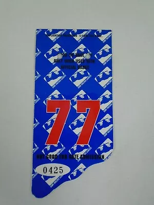 1996 Indianapolis 500 Pit Badge Back-Up Card #77 • $14.99