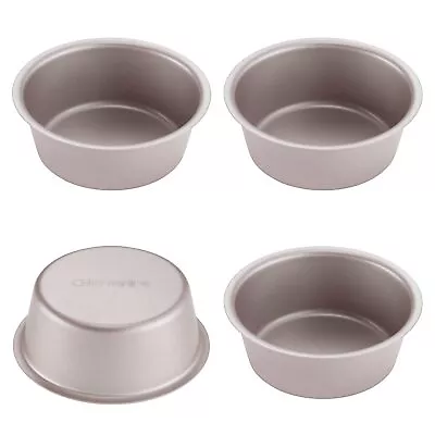 Mini Cheese Cake Pan Set 4-Inch 4Pcs Non-Stick Round Cake And Loaf Bakeware ... • $39.62