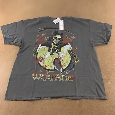 Urban Outfitters Wu-Tang Clan Men's Size XL Gray Reaper Distressed Tee NWT • $15