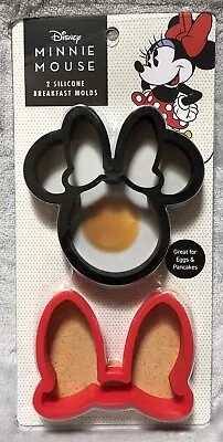 NEW Disney MINNIE MOUSE 2pc Silicone Breakfast Mold Rings For Eggs And Pancakes  • $14.99