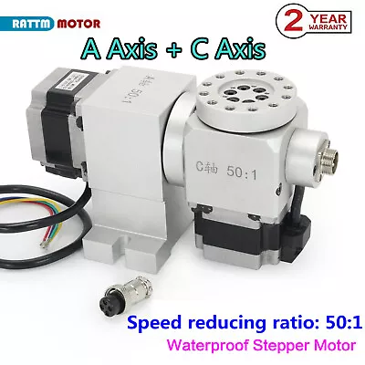 CNC A Axis B Axis Engraving Machine Rotary Table Rotational 4th 5th Axis 50:1 • $508