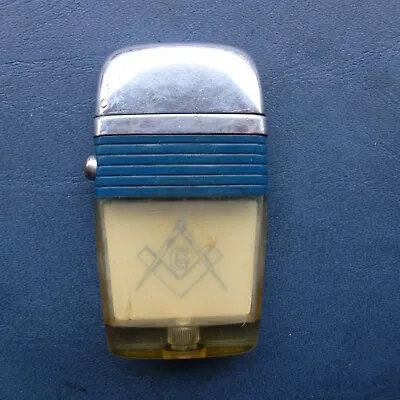 Scripto Lighter Vu With Masonic Insert -1960's Needs Flint • $18