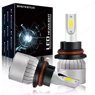 C6 LED Headlight High Low Beam Fog Light Bulbs 6000K/8000K 90059006H11 H7 H13 • $14.99