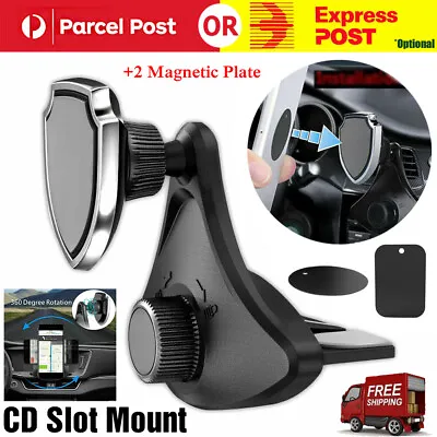 Universal Magnetic In Car CD Slot Mount Holder Cradle Stand For Mobile Phone GPS • $18.80