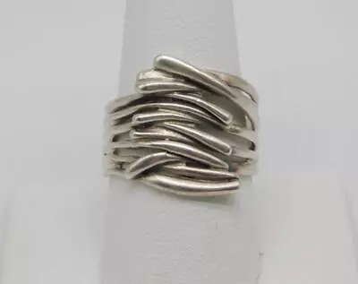 Vintage Modernist Israel Designer Hagit Goral Sterling Silver Ring • $49.99