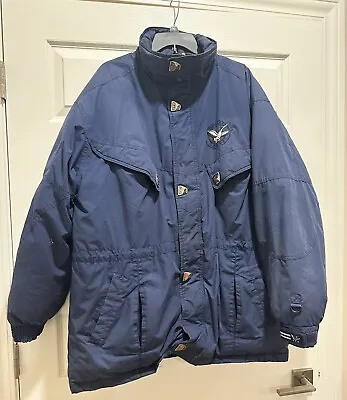VTG Triple Fat Goose Jacket Mens XL Blue Goose Down Parka Coat Snowboard Ski • $59.98