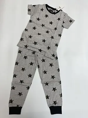 Boys Grey Camouflage Star Pyjamas Size 3 To 10 Years Available BNWT • £5.95