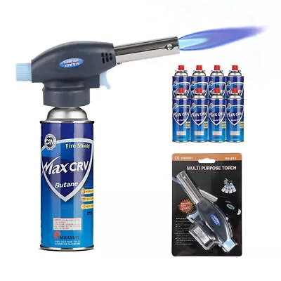 £6.39 • Buy Butane Gas Blow Torch Flamethrower Burner Welding Auto Ignition Soldering BBQ