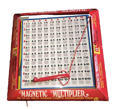 ETC Vintage “Magnetic Multiplier” Multiplication Board W/ Magic Stick • $34.87