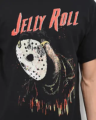 Vtg Jelly Roll Concert Black T-shirt Cotton Unisex All Sizes S To 5XL JJ3396 • $22.79