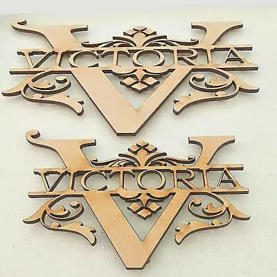 £2.95 • Buy Personalised Wooden Monogram Letters, Wedding Favours, Guest Book, Christmas Box