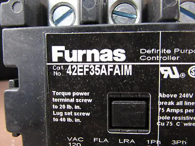 Furnas 42ef35ag Definite Purpose Controller 3 Pole • $72.69