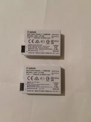 £39 • Buy 2x GENUINE CANON LP-E8 BATTERY PACK OEM ORIGINAL FOR EOS 550D, 600D, 650D, 700D