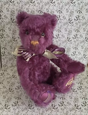 Merrythought Amethyst Mohair 11” Millennium Teddy Bear With Tag Ltd Ed 130/2000 • £29.99
