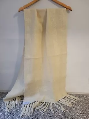 Vintage Western Maine Weavers 68  X 18  Wool Shawl Scarf • $39