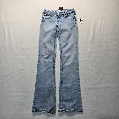 Vanity Bootcut Denim Blue Jeans Pants Pockets Adult Women's Size 25 X 35 • $12