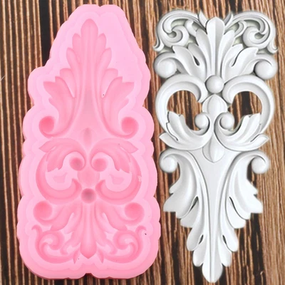 £5.85 • Buy 1PC Baroque Scroll Leaf Border Mold Silicone Topper Fondant Decor Gumpaste Mould