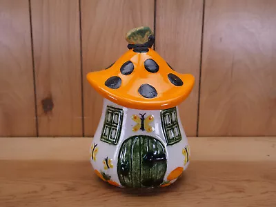 Vintage Mushroom Cookie Jar Canisters Hand Painted Ceramic Signed 1972 • $75