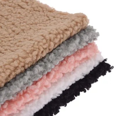 A4 Lamb Wool Fabric Coral Velvet Cotton Plush Soft Warm Doll Clothing Sewing DIY • £1.62