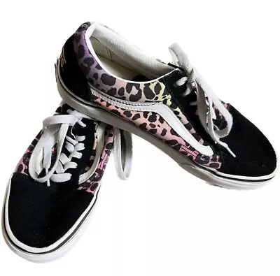 Unisex Vans Old Skool Sneakers In Leopard Print Multi- Women’s 7.5-Mens 6 Casual • $35